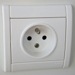 This French power socket shows a clear application of Murphy's Law. It only accepts plugs with two male pins and one female socket and is designed to only accept them in one orientation.