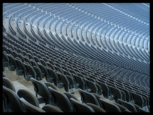 Lots of empty seats at a stadium. Can Agile scale to this kind of crowd?